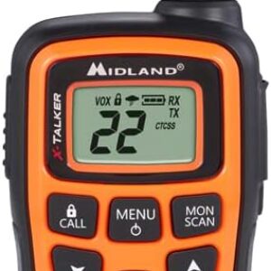 Midland -T51X3VP3 X-TALKER Walkie-Walkie – Long Range Two Way Radio for Camping Hiking Hand Held RZR FRS Compact Radio UTV communication NOAA Weather Scan – Black/Orange, 3 Radios