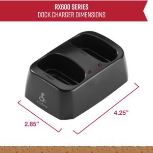 Cobra RX600 Dock Charging Station for 2 Walkie Talkies with UBS Charging Cable – Dual Desktop Portable Charger, Compatible with RX680 and RX685 Models