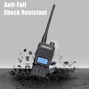 Retevis RT85 Walkie Talkie Long Range for Adults, Walkie Talkie with Mic, 2 Way Radio with LCD Display, 1400mAh Battery, Supporting Chirp, Suitable for Industry, Hotel, Security, Business(4 Pack)