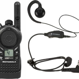 6 Pack of Motorola CLS1410 Walkie Talkie Radios with Headsets, Black