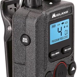 Midland – BR180 Business Radio Walkie Talkie with Ear Piece – Small and Lightweight – Security Restaurants Specialty Retail Cafes – Two Way Radio- Rechargeable