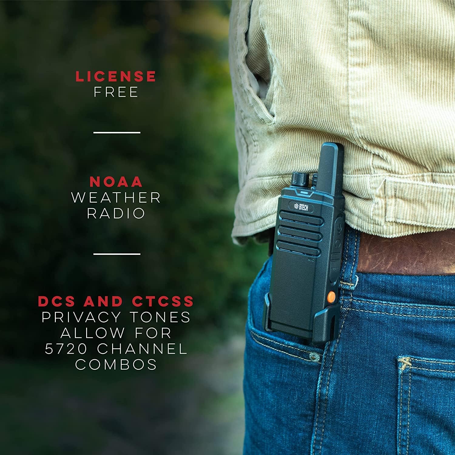 BTECH FRS-B1 8 Pack FRS Business, Adult Walkie Talkies, NOAA, High Output Two-Way Radio. Full Kit with Earpiece Kit, Holsters, Desktop Charger, Built in Flashlight, NOAA, and More 3 BTECH FRS-B1 8 Pack FRS Business, Adult Walkie Talkies, NOAA, High Output Two-Way Radio. Full Kit with Earpiece Kit, Holsters, Desktop Charger, Built in Flashlight, NOAA, and More - Image 3