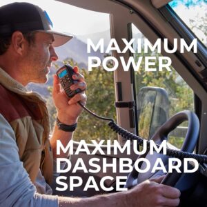 Midland – MXT575 MicroMobile® – 50 Watt GMRS Radio – Two-Way Radio – NOAA Weather Scan & Alert – 15 High Power GMRS Channels – Fully Integrated Control Mic