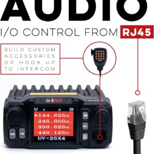 BTECH UV-25X4 (Second Gen.) Mini Mobile 25 Watt Tri Band Base, Mobile Radio: VHF, 1.255M, UHF Amateur (Ham)