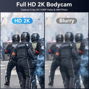 BOBLOV M5 2K 256G Police Body Camera, GPS Enabled &1440P Body Mounted Cam, Body Cam Built-in 4200MAH Battery,12Hours Record, IP67 Water Resistant, for Law Enforcement, with Car Suction Mount