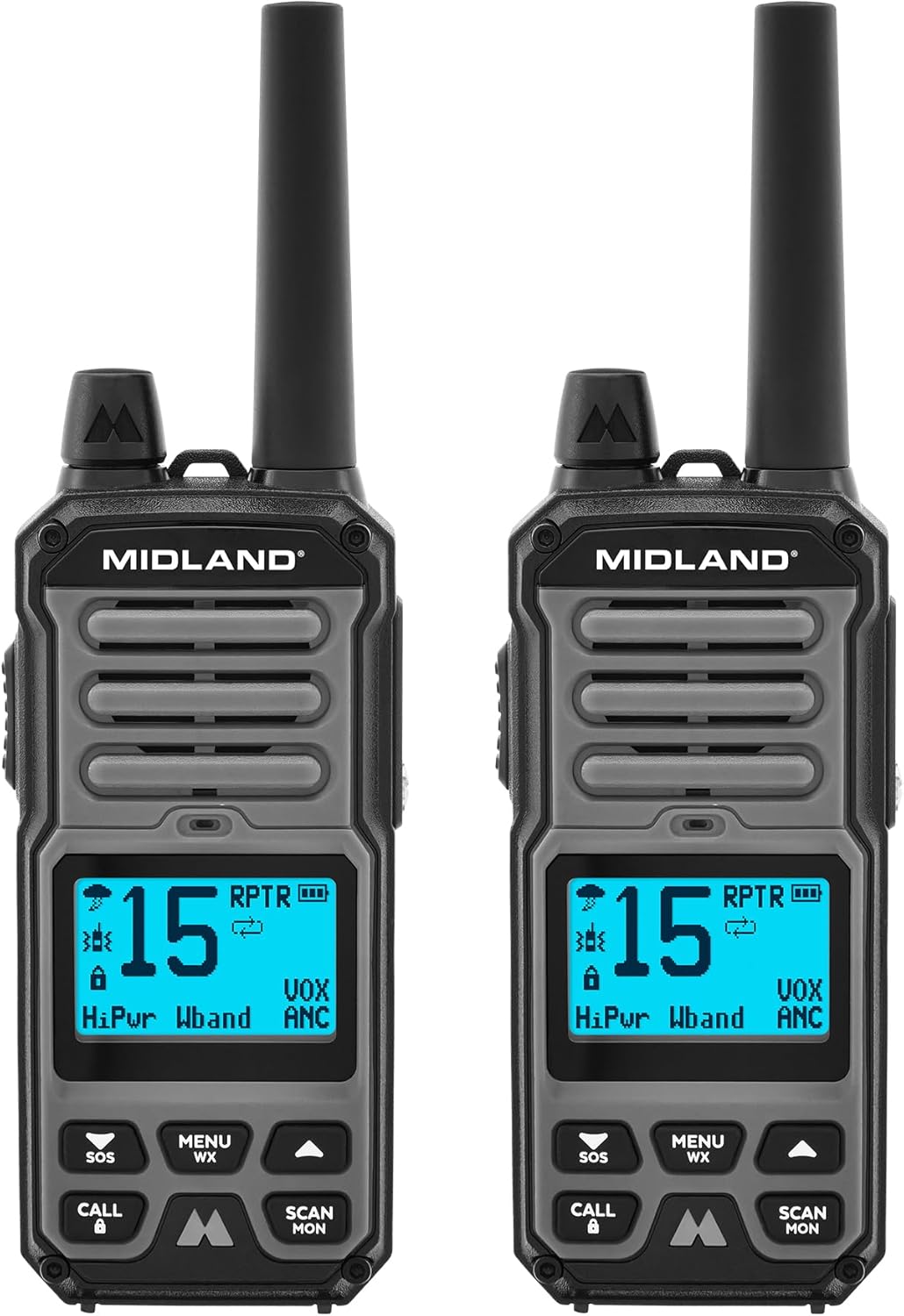 Midland GXT67 Pro GMRS Two Way Radio - 2 Pack Bundle 1 GXT67 Two Way Midland Radios
