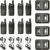 BTECH FRS-B1 8 Pack FRS Business, Adult Walkie Talkies, NOAA, High Output Two-Way Radio. Full Kit with Earpiece Kit, Holsters, Desktop Charger, Built in Flashlight, NOAA, and More